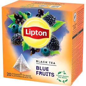 Bild på Lipton Black Tea Blue Fruits 20 tepåsar