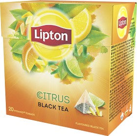 Bild på Lipton Black Tea Citrus 20 tepåsar