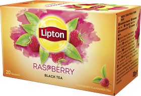Bild på Lipton Black Tea Raspberry 20 tepåsar