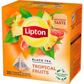 Bild på Lipton Black Tea Tropical Fruit 20 tepåsar