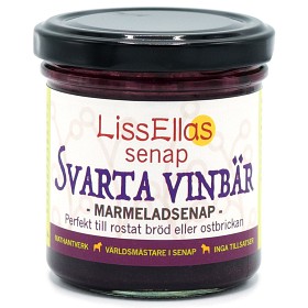Bild på LissEllas Svarta Vinbär Marmeladsenap 150g 