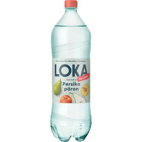 Bild på Loka Persika Päron Kolsyrat Vatten PET 1,5L
