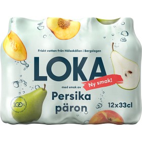 Bild på Loka Persika & Päron PET-flaska 12x33cl