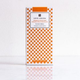 Bild på Love Cocoa Mjölkchoklad 37 % Apelsin & Cocoacrunch 80 g