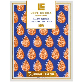 Bild på Love Cocoa Mörk Choklad 70% Mandel 75g