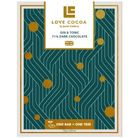 Bild på Love Cocoa Mörk Choklad 71% Gin & Tonic 75g
