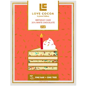 Bild på Love Cocoa Vit Choklad Birthdaycake 75g