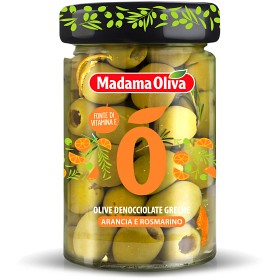 Bild på Madama Oliva Gröna Oliver Urkärnade Apelsin & Rosmarin 300g