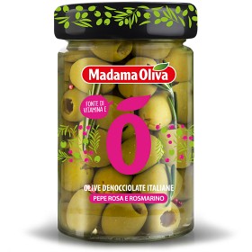 Bild på Madama Oliva Oliver Urkärnade med Rosepeppar & Rosmarin 300g