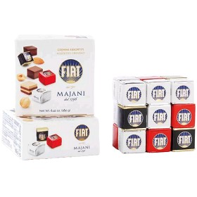 Bild på Majani Fiat Cremino Nougat Classico, Noir & Extra Noir Presentask 182g