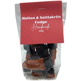 Bild på Mariannelunds Karamellkokeri Hallon & Saltlakritsfudge 150g