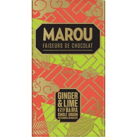 Bild på Marou Mörk Choklad Ginger & Lime 69% 80g