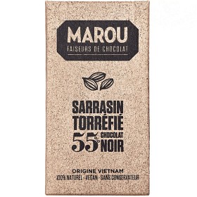 Bild på Marou Mörk Choklad med Rostat Bovete 55% 80g