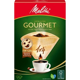 Bild på Melitta Kaffefilter Gourmet 1x4 Oblekta 80st