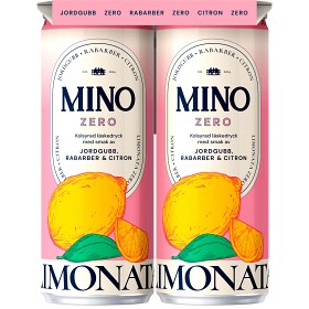 Bild på MINO Jordgubb, Rabarber & Citron Zero 4x33cl