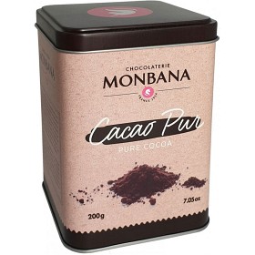Bild på Monbana Chocolaterie Cacao Pur Kakaopulver i Metallbox 200 g