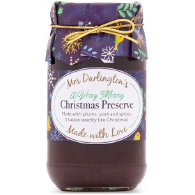 Bild på Mrs Darlington Very Merry Christmas Preserve Julmarmelad med Plommon, Portvin & Kryddor 340g