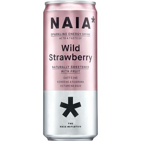 Bild på Naia Sparkling Energy Drink Wild Strawberry 33cl inkl pant