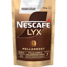 Bild på Nescafé Lyx Mellanrost Snabbkaffe Softpack 100g