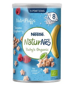 Bild på Nestlé NutriPuffs Banan & Hallon 35 g
