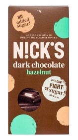 Bild på Nicks Dark Chocolate Hazelnut 75 g