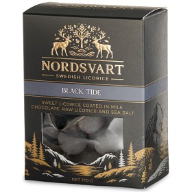 Bild på NORDSVART Black Tide Chocolate Coated Sweet Licorice with Sea Salt 170g