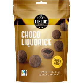 Bild på Nordthy Chokladlakritsbollar Karamell & Havssalt 110g