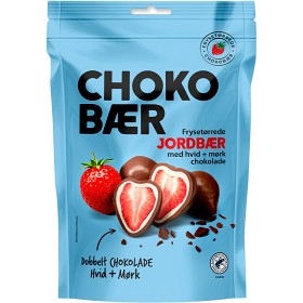 Bild på Nordthy Frystorkade Jordgubbar med Vit & Mörk Choklad 90g