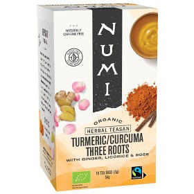 Bild på Numi Organic Tea Turmeric Three Roots Ginger & Licorice 18 tepåsar