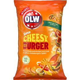 Bild på OLW Cheesy Burger Chips 275g