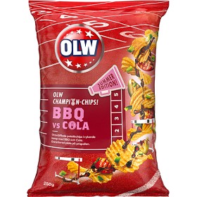 Bild på OLW Chips BBQ Cola 250g