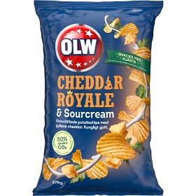 Bild på OLW Chips Cheddar Royale & Sourcream 275g