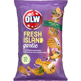 Bild på OLW Chips Fresh Island Garlic 275g
