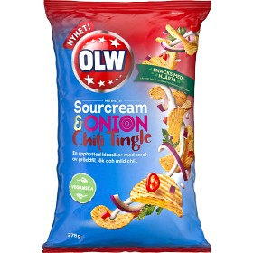 Bild på OLW Chips Sourcream & Onion Chili 275g