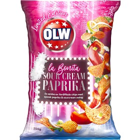 Bild på OLW Chips Sourcream Paprika 250g