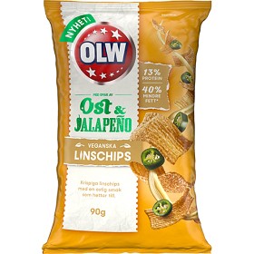 Bild på OLW Linschips Ost & Jalapeño Veganska 90g