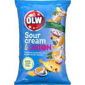 Bild på OLW Chips Sourcream & Onion 275g