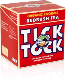 Bild på Tick Tock Organic Rooibos Redbush Tea 40 tepåsar