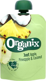 Bild på Organix Äpple, Ananas & Kokos Klämpåse 100 g