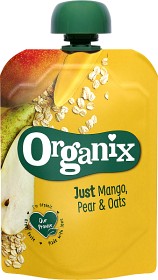 Bild på Organix Mango, Päron & Havre Klämpåse 100 g