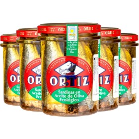 Bild på Ortiz Sardinas Sardiner i Ekologisk Olivolja Glas 6x190g