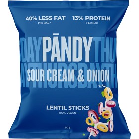 Bild på Pändy Lentil Rings Sourcream & Onion 50g 