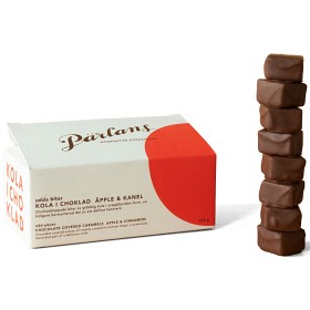 Bild på Pärlans Kola i Choklad Udda Bitar Äpple & Kanel 175g