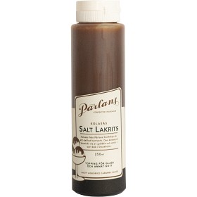 Bild på Pärlans Konfektyr Kolasås Salt Lakrits i Flaska Squeeze 250ml