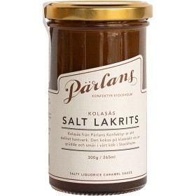 Bild på Pärlans Konfektyr Kolasås Salt Lakrits i Burk 300g