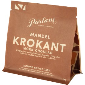 Bild på Pärlans Konfektyr Krokant med Mandel & Mörk Choklad 70g
