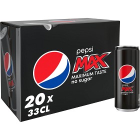 Bild på Pepsi Max Burk 20x33cl inkl pant