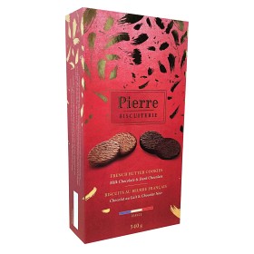 Bild på Pierre Biscuiterie Chokladdoppade Smörkakor i Presentask 540g
