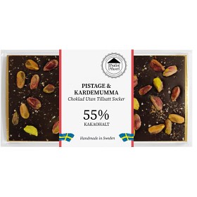 Bild på Pralinhuset 70% Choklad Pistage & Kardemumma utan tillsatt Socker 100g