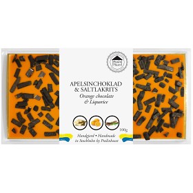 Bild på Pralinhuset Apelsinchoklad Saltlakrits 100g